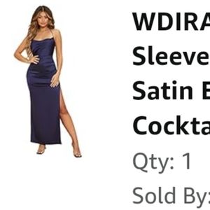 Like new Royal Blue satin dress